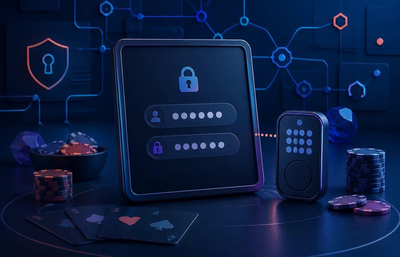 ক্যাসিনো Login field ও OTP নিরাপত্তার প্রতীকী চিত্র